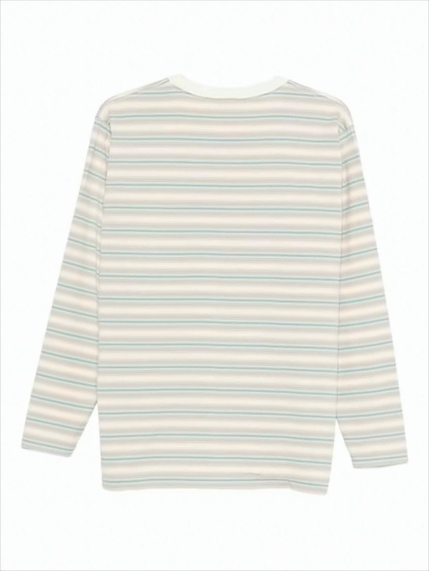 Auralee Pastel Stripe Long-Sleeve Shirt With Relaxed Fit