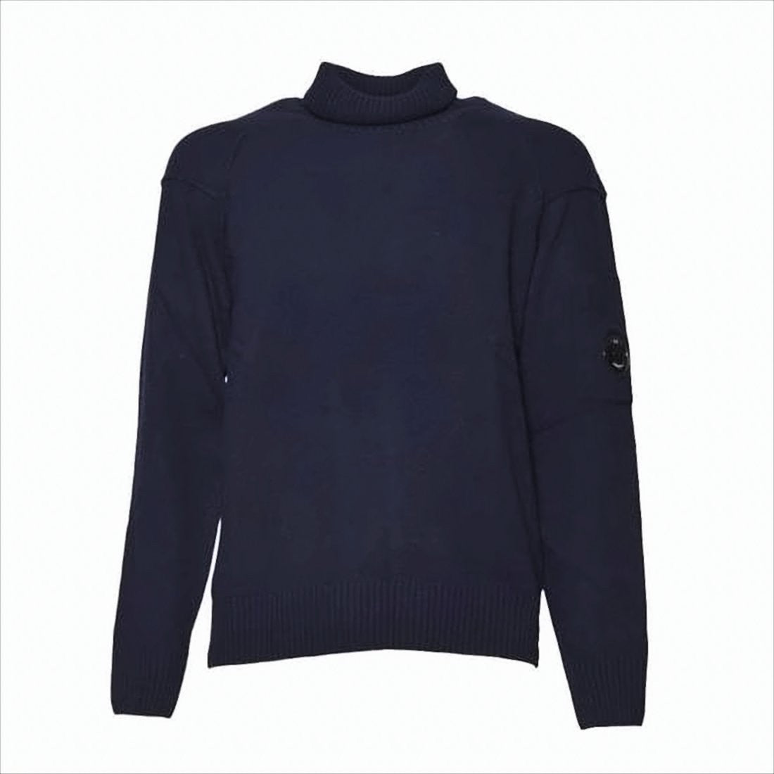 C.P. Company Ribbed High-Neck Turtleneck Sweater In Deep Navy