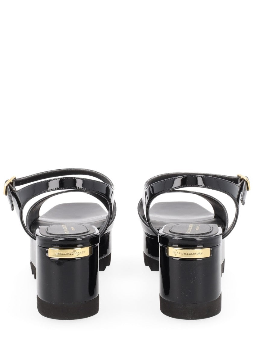 Stella Mccartney Elyse Glossy Platform Wedge Sandals