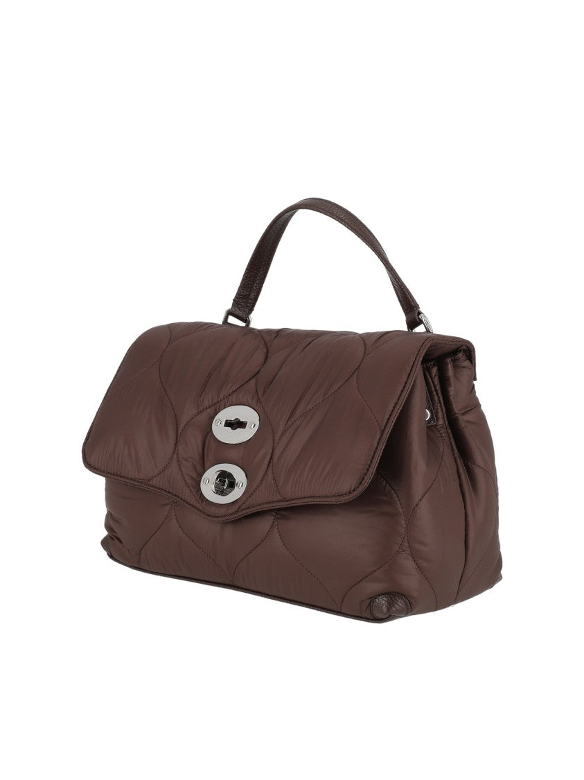 Zanellato Srl Brown Lunaria Quilted Leather Handbag
