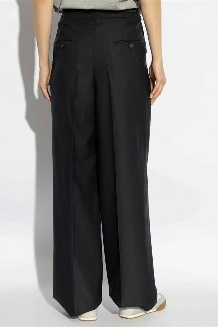 A.P.C. Midnight Blue Wide-Leg Suit Pants With Tailored Finish