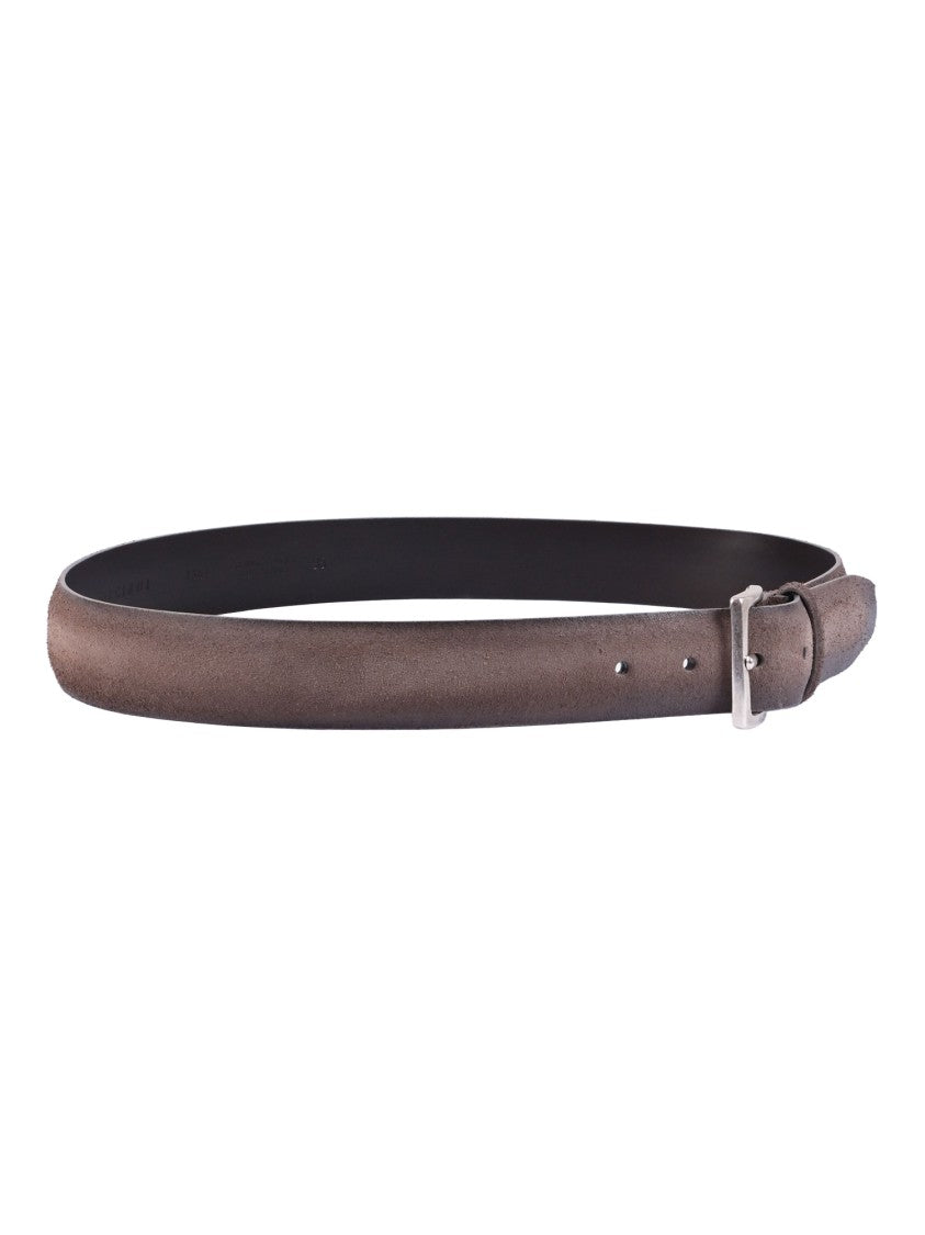 Claudio Orciani Matte Brown Calf Leather Belt