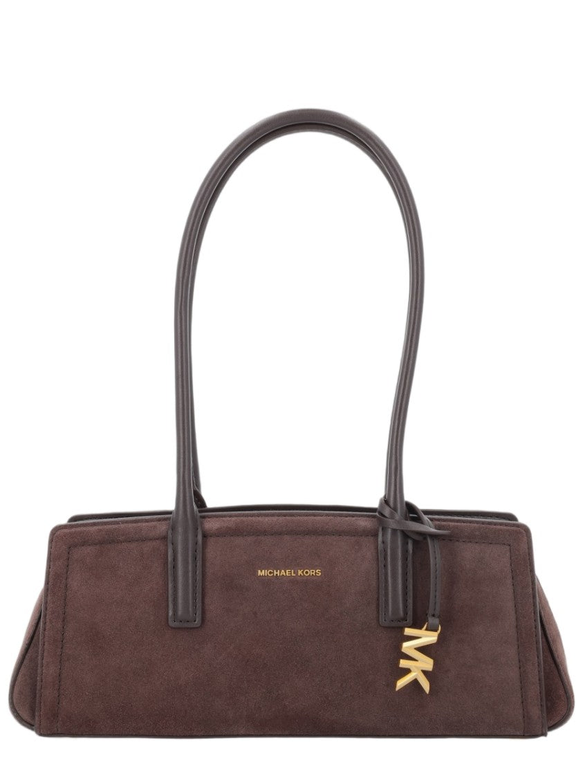 Michael Michael Kors Laila Rectangular Gold Accent Suede Handbag