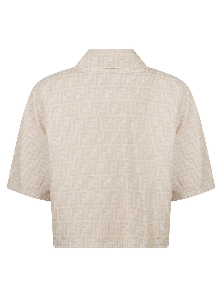 Fendi Cropped Beige Jacket