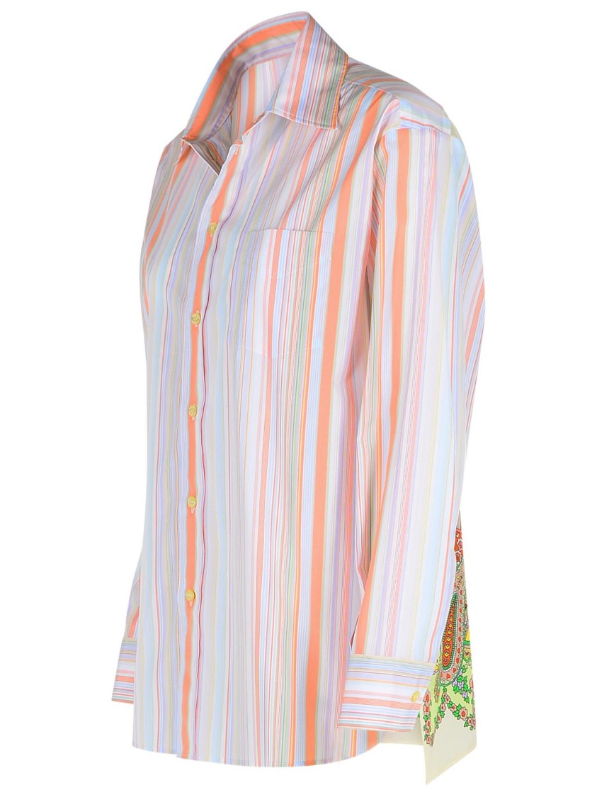 Etro Orange Cotton Shirt