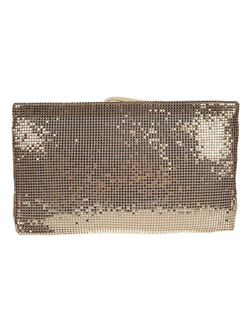 Rabanne Pochette Clutch Rectangular Brass Mesh Clutch