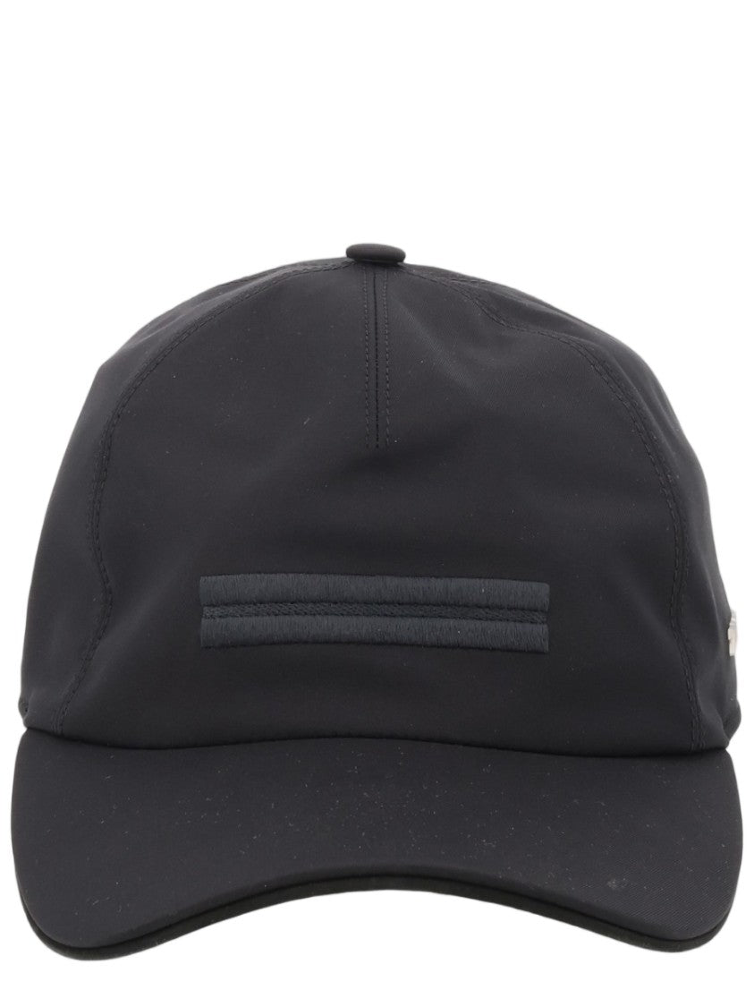 Zegna Black Structured Adjustable Polyester Hat