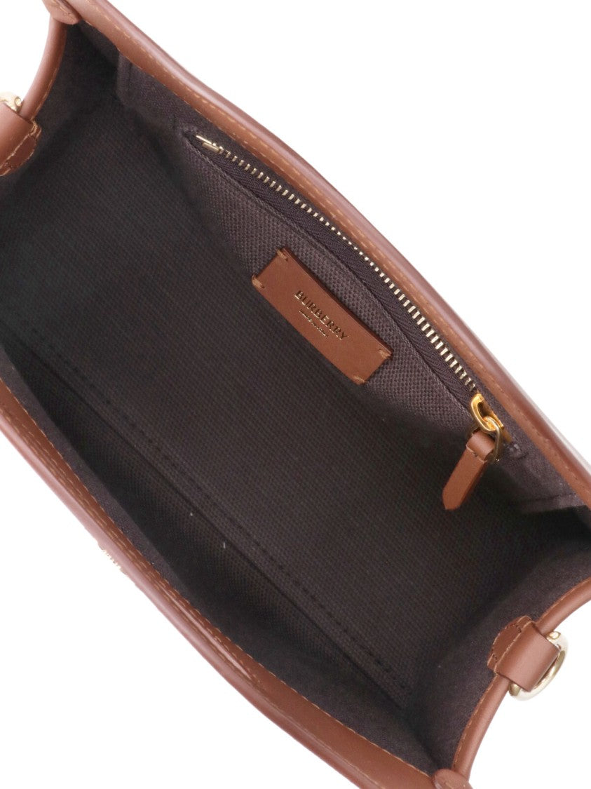 Burberry Multicolor Check Cotton Mini Pocket Tote Bag
