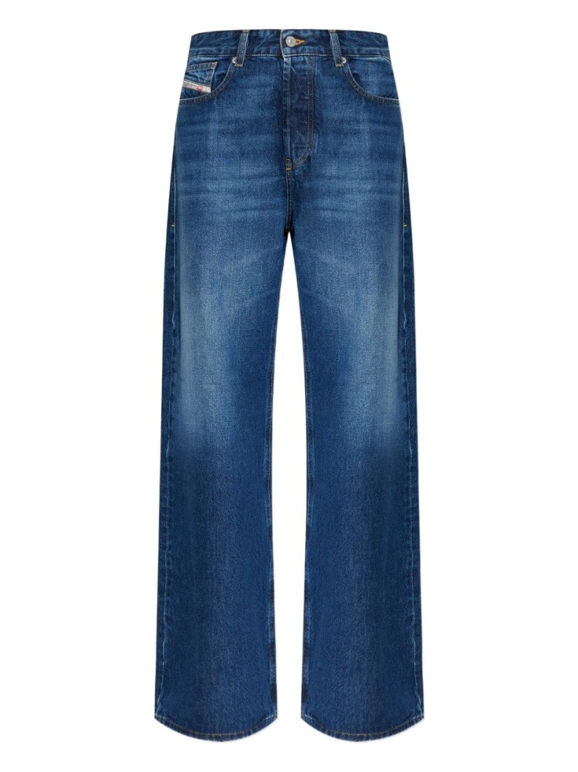 Diesel Wide-Leg Indigo Denim Jeans