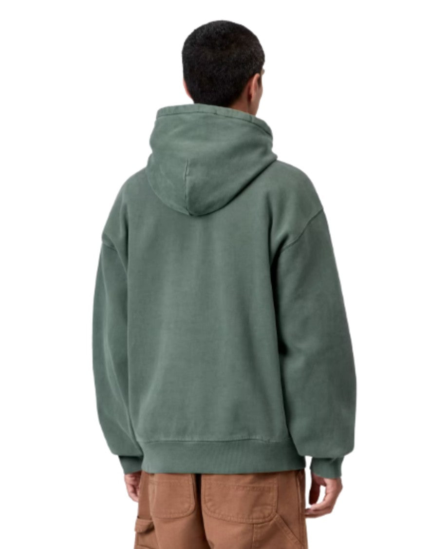 Carhartt Wip Dark Scarab Garment-Dyed Cotton Hooded Sweatshirt
