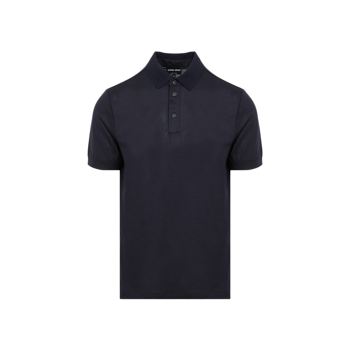 Giorgio Armani Royal Blue Tailored Polo Shirt In Virgin Wool