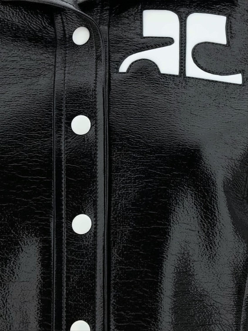 Courrèges Cropped Black Jacket With Structured Silhouette