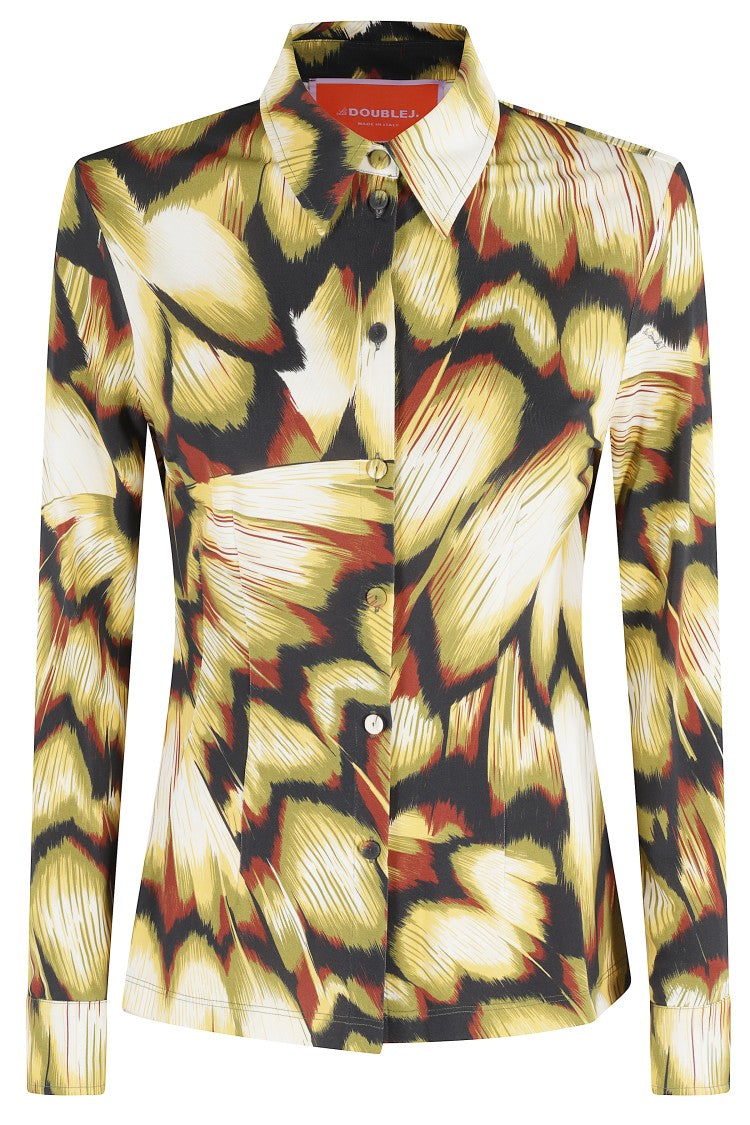 La Double J Tailored Multicolored Abstract Print Shirt