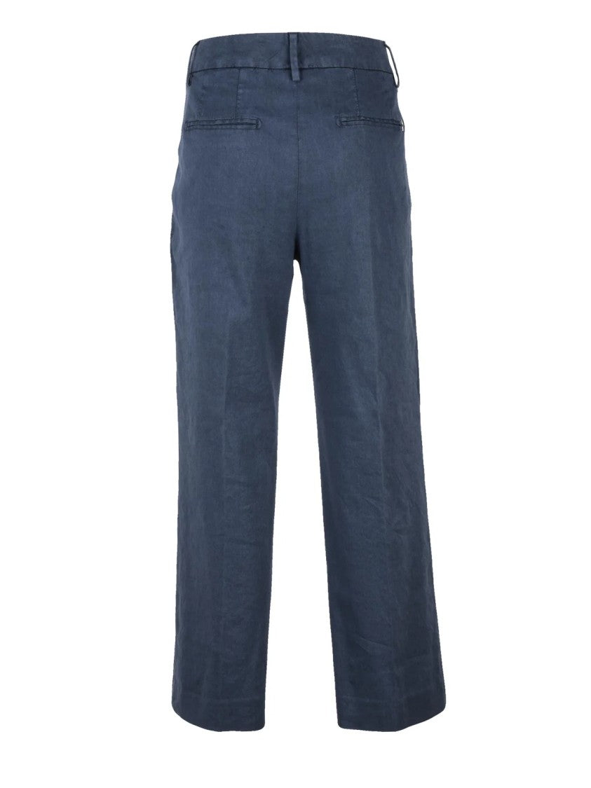 Dondup Linen Lyocell Elastane Tapered Trousers