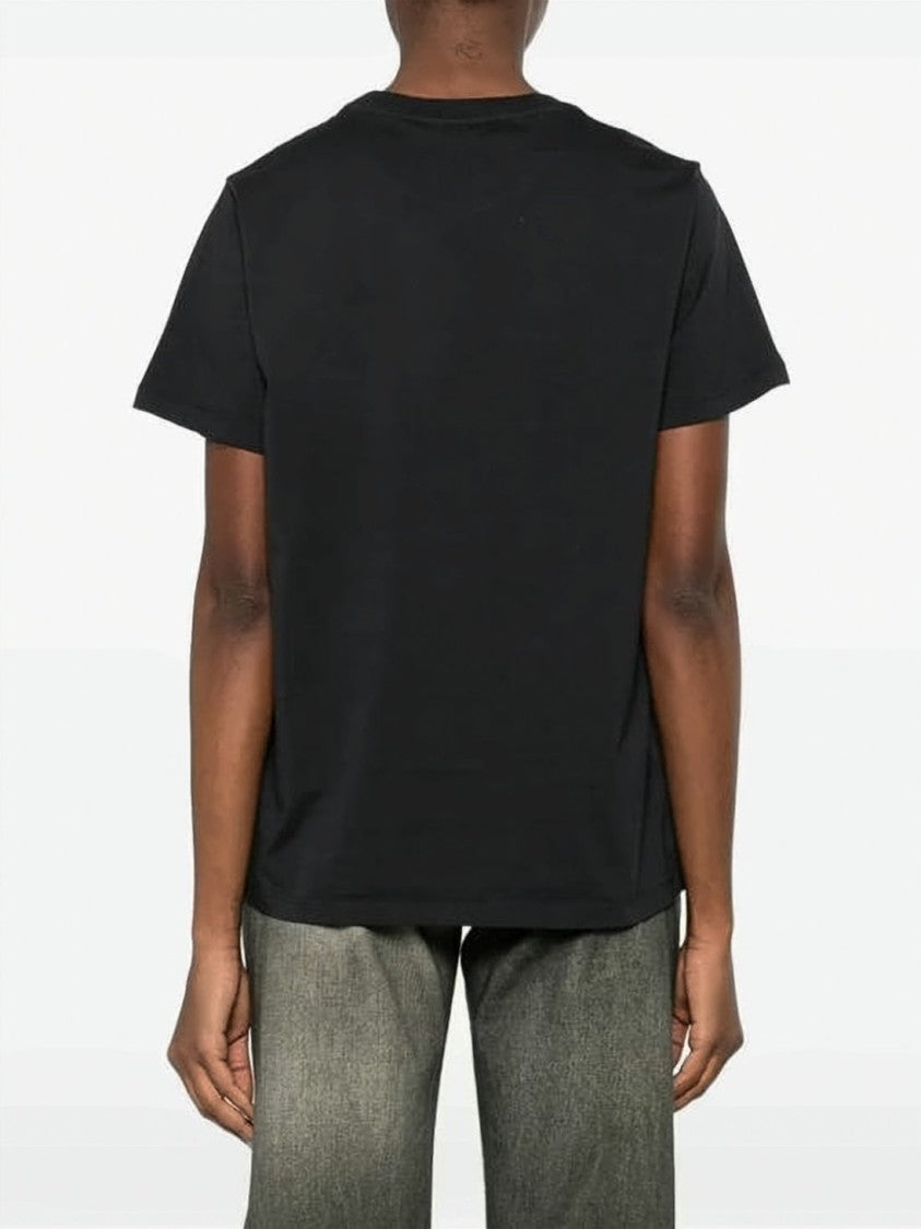 Ganni Comic-Style Graphic Black Cotton Jersey T-Shirt