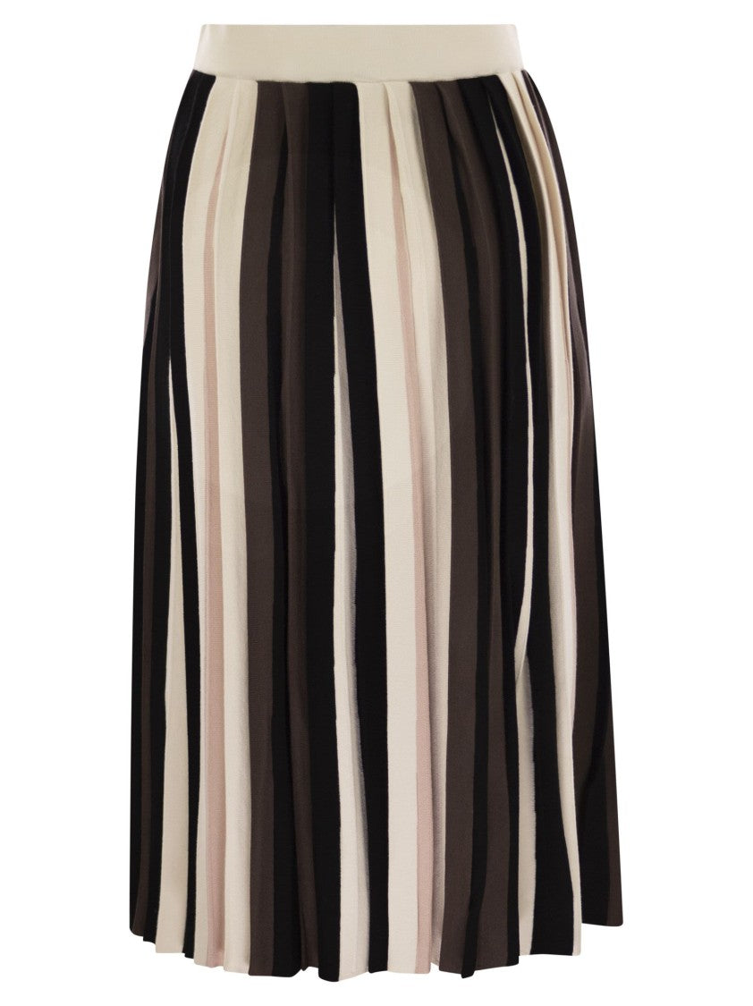 Max Mara Pleiadi - Pleated Viscose Skirt