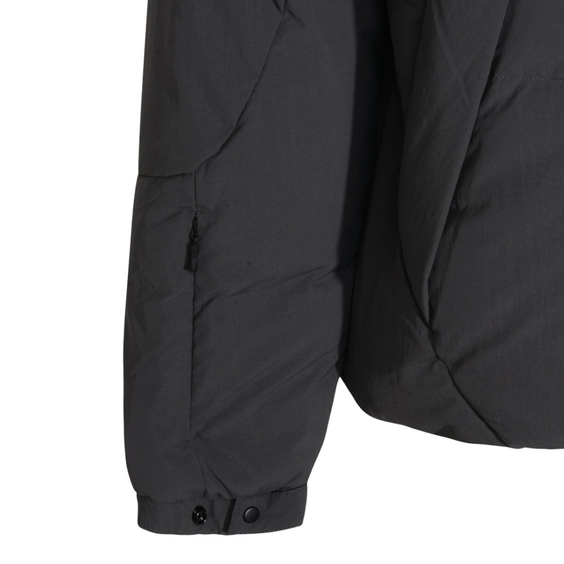 Jg1 Padded Black Coat With High Collar