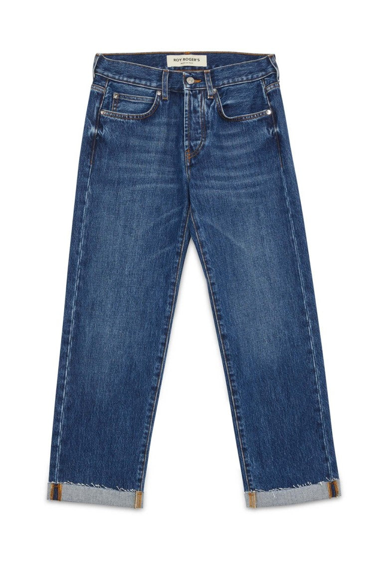 Roy Rogers Straight Jeans Raw-Cut Hem And Logo