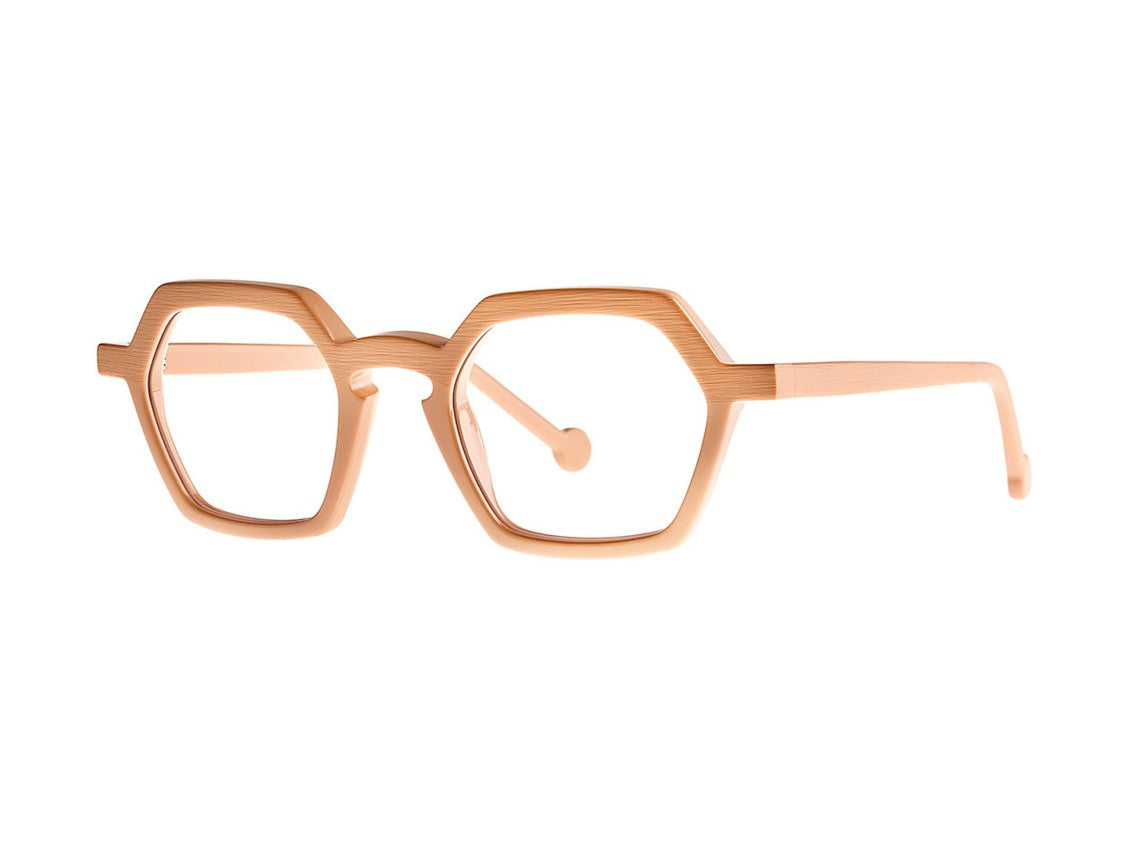 Theo Peach Fishing Owl Geometric Sunglasses