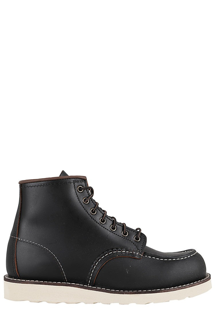 Red Wing Black Classic Moc Prairie Leather Ankle Boots