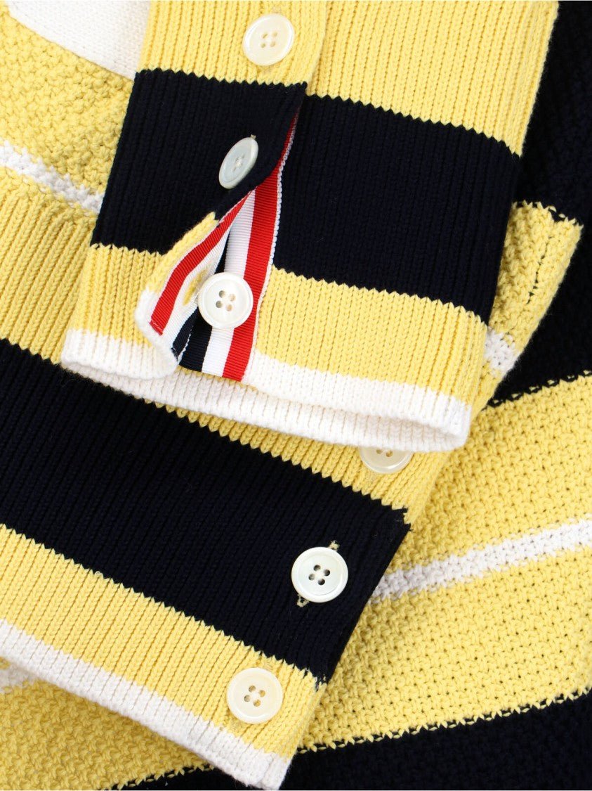 Thom Browne Striped Cardigan – Yellow
