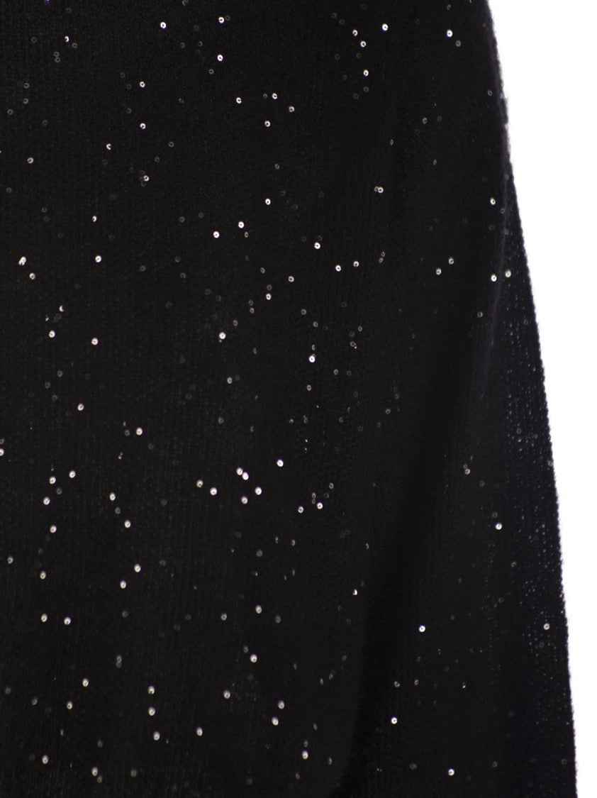 Fabiana Filippi Mohair Sweater With Micro Sequins