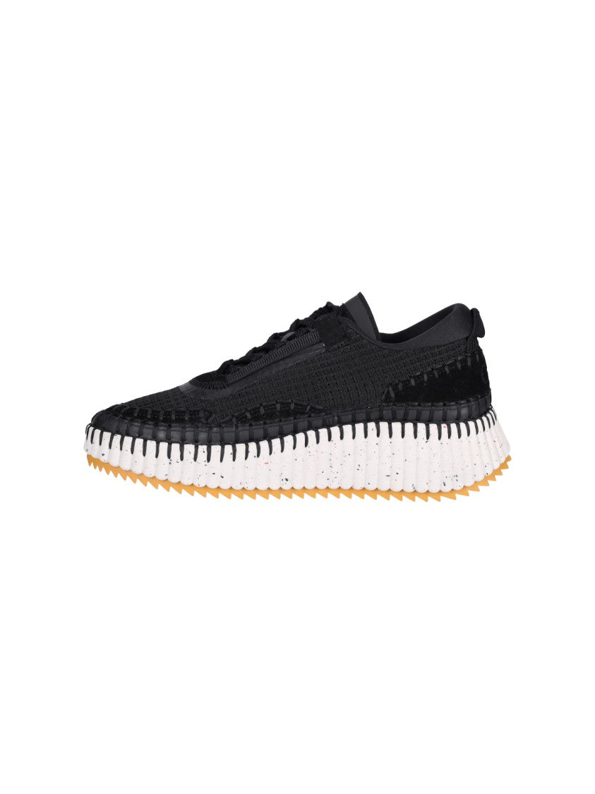 Chloé Black Nama Recycled Knit Sneakers