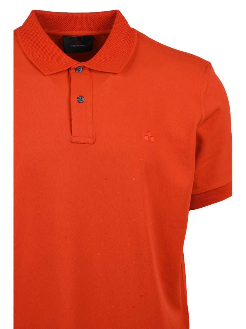 Peuterey Red Technical Fabric Polyamide-Blend Polo Shirt