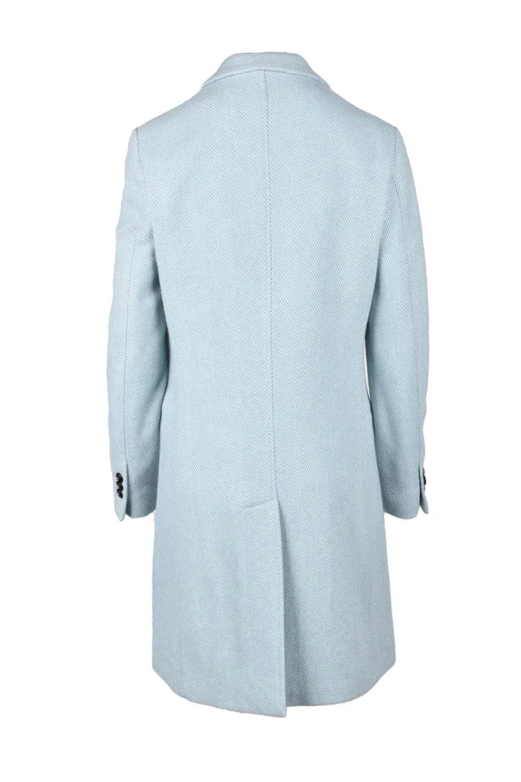 Bottega Martinese Wool Blend Coat - Light Blue