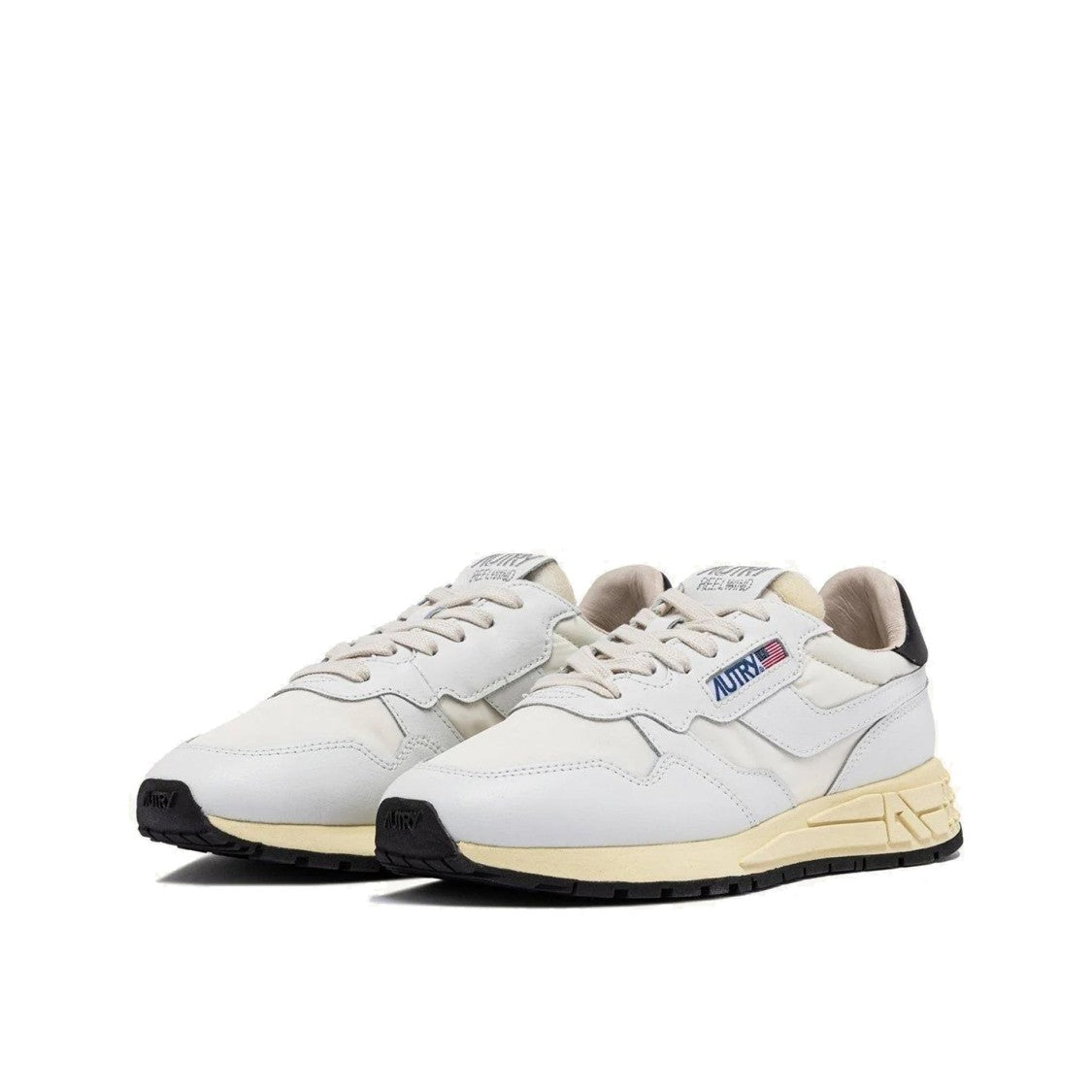 Autry Reelwind Sneakers With Leather Accents And Vintage Aesthetic