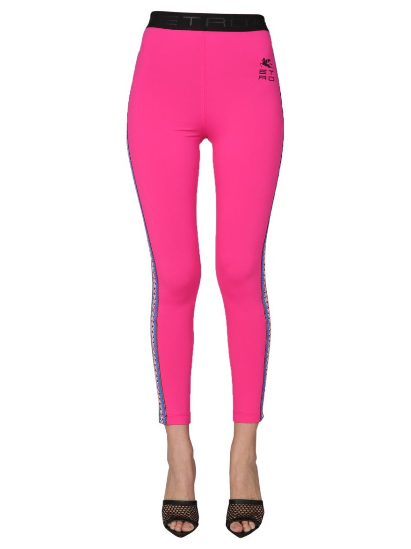 Etro Pink Logoed Leggings