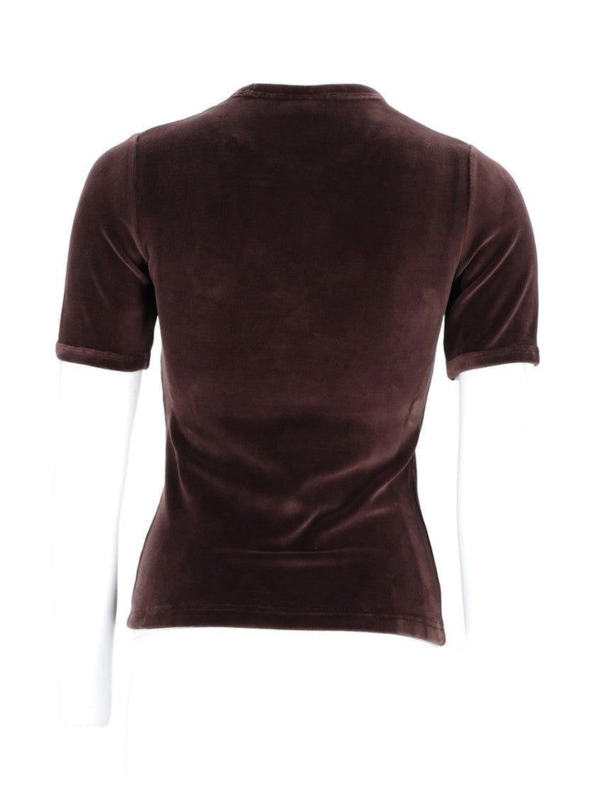 Courrèges Velvet-Texture Fitted Cotton T-Shirt