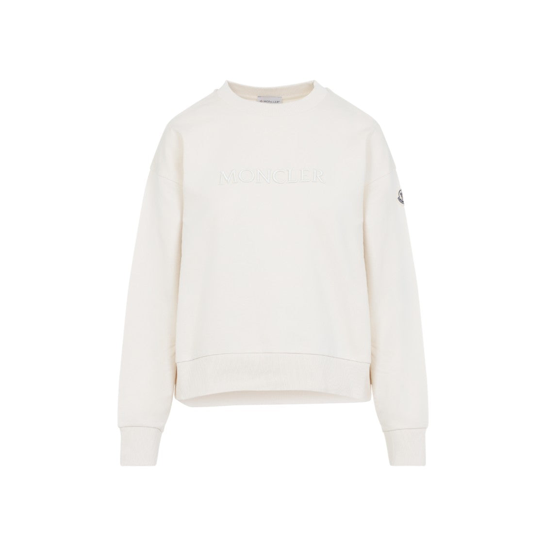 Moncler White Cotton Sweatshirt