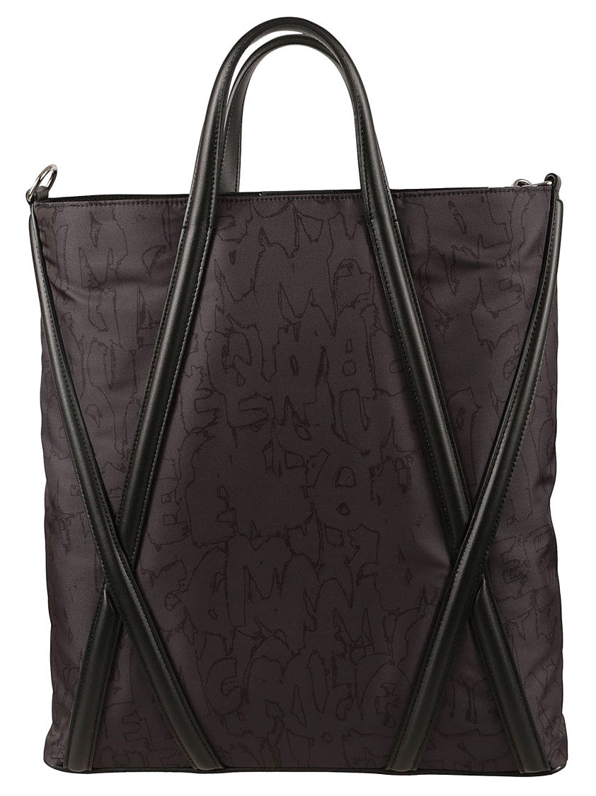 Alexander Mcqueen Textured Black Structured Bag