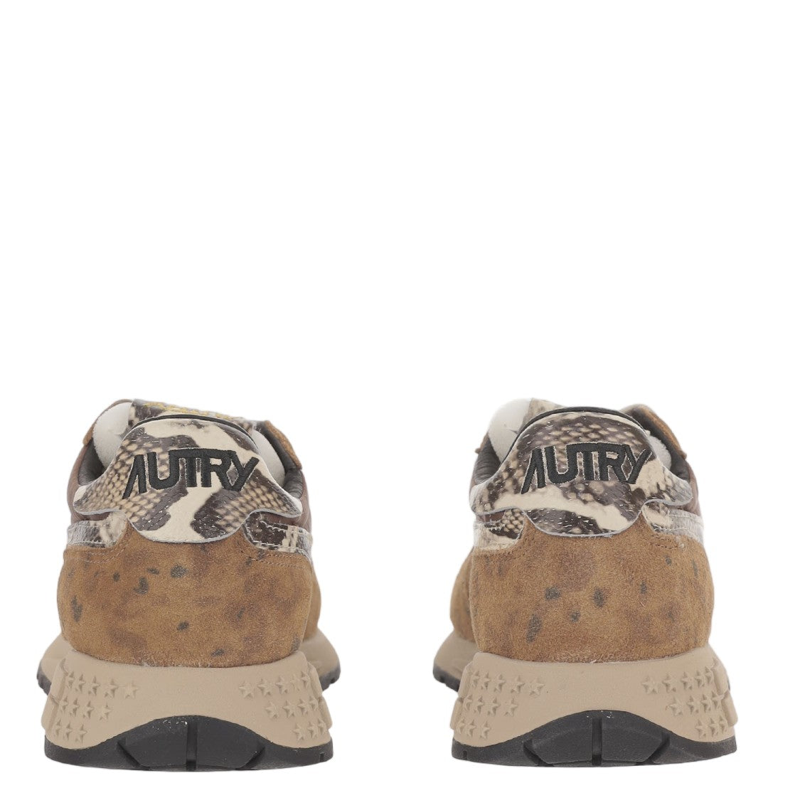 Autry Animal Print Leather Running Sneakers