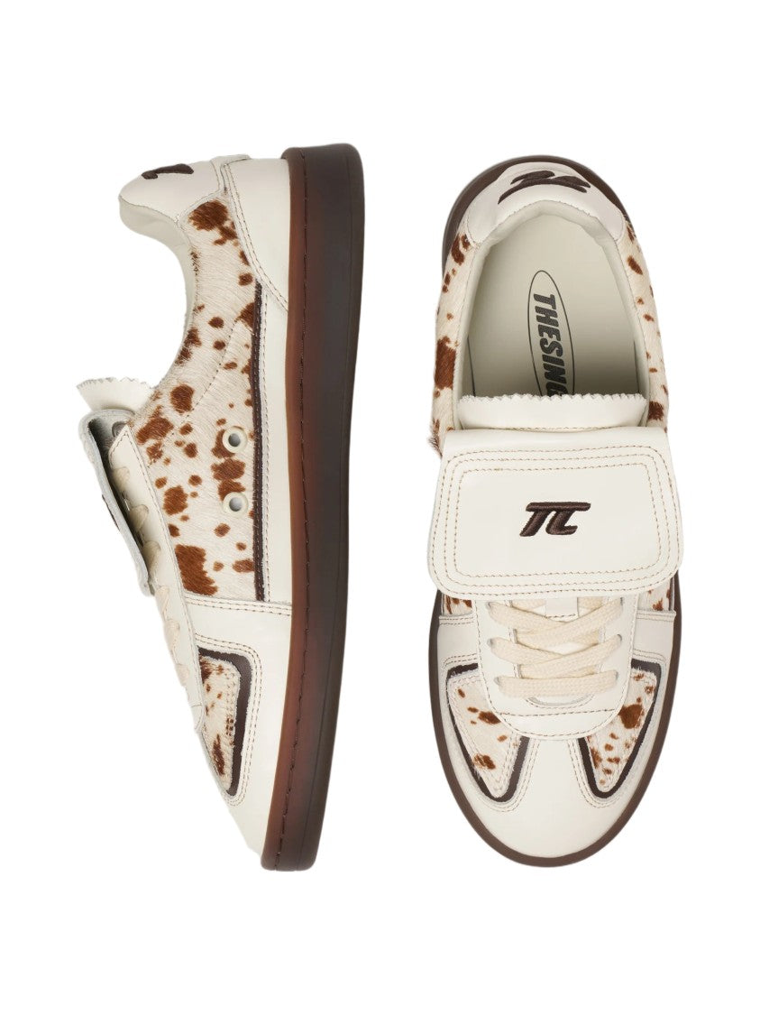Thesing Cow Print Big Bang Suede Removable Tongue Sneakers