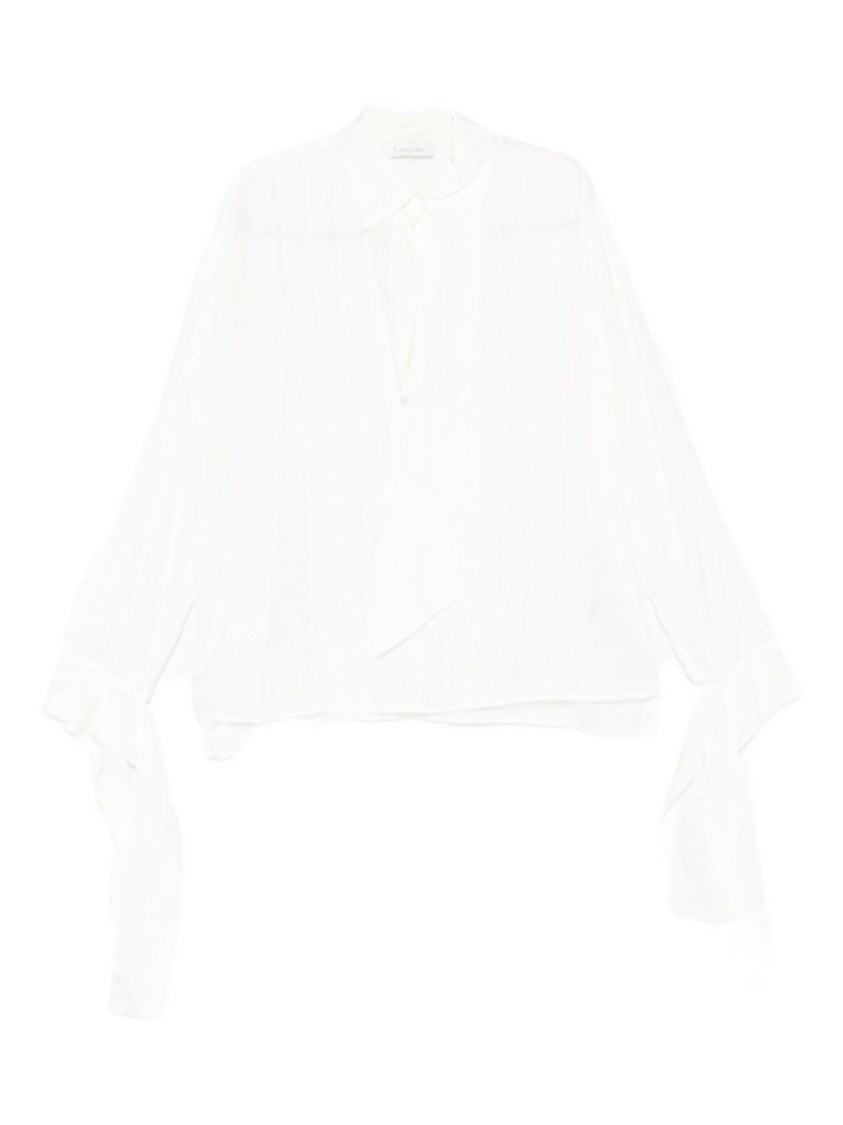 Lanvin Silk Blouse With Tie Neck