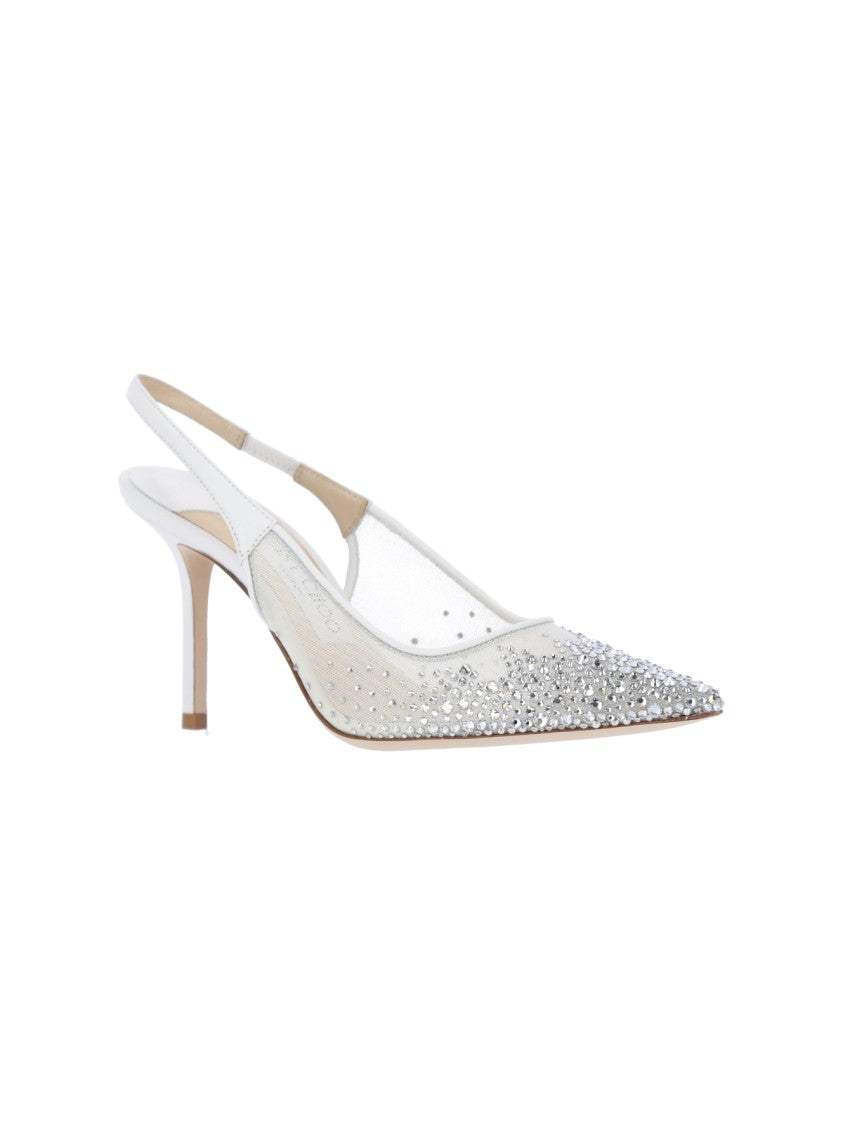 Jimmy Choo Pointed-Toe Slingback Heel With Rhinestone Adornments