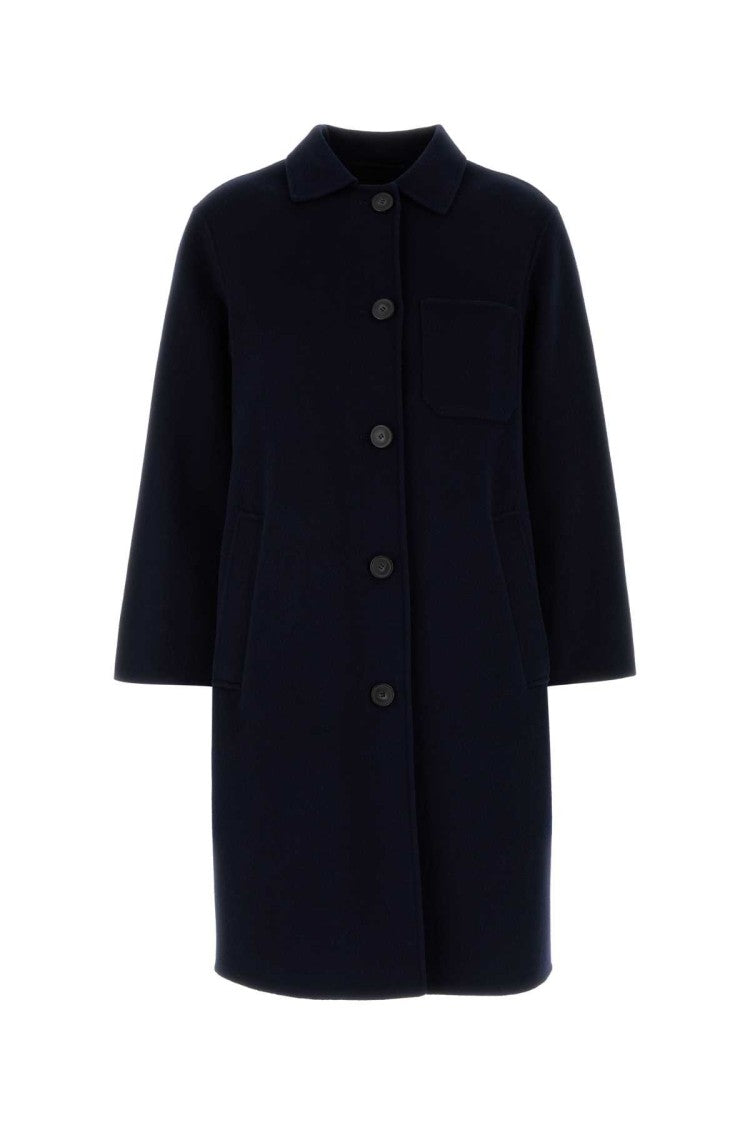 Weekend Midnight Blue Wool Zenone Coat
