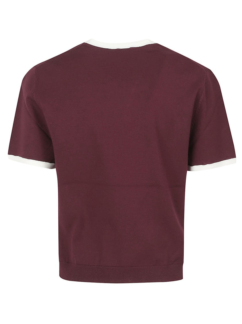 Tory Burch Cropped Top With Contrast Trim