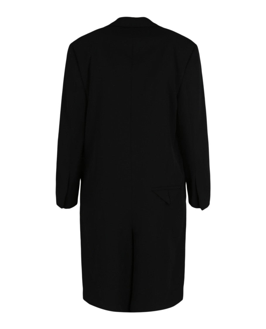 Bottega Veneta Tailored Black Wool Blazer Jumpsuit With Notched Lapels