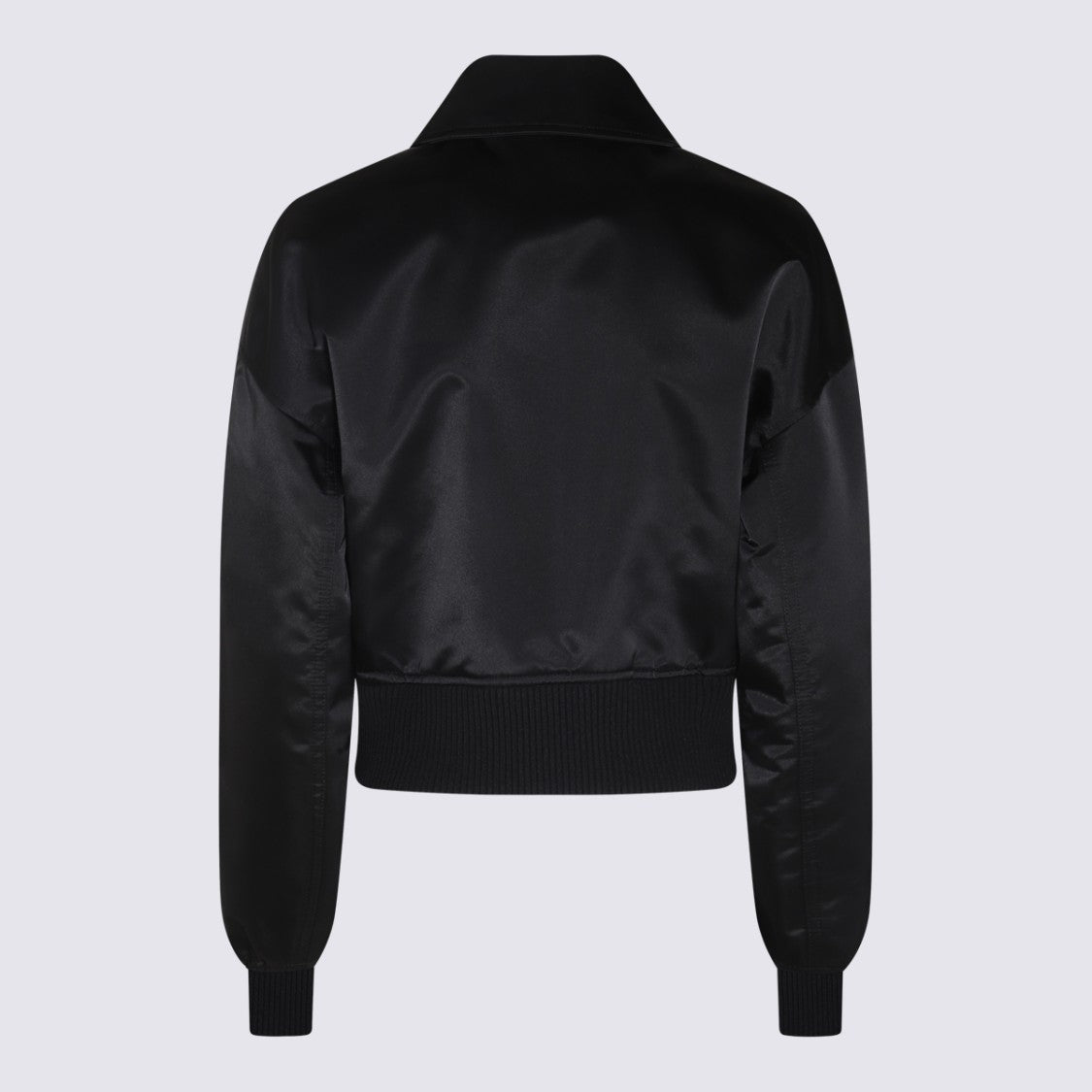 1017 Alyx 9Sm Cropped Satin-Like Jacket With Pointed Collar