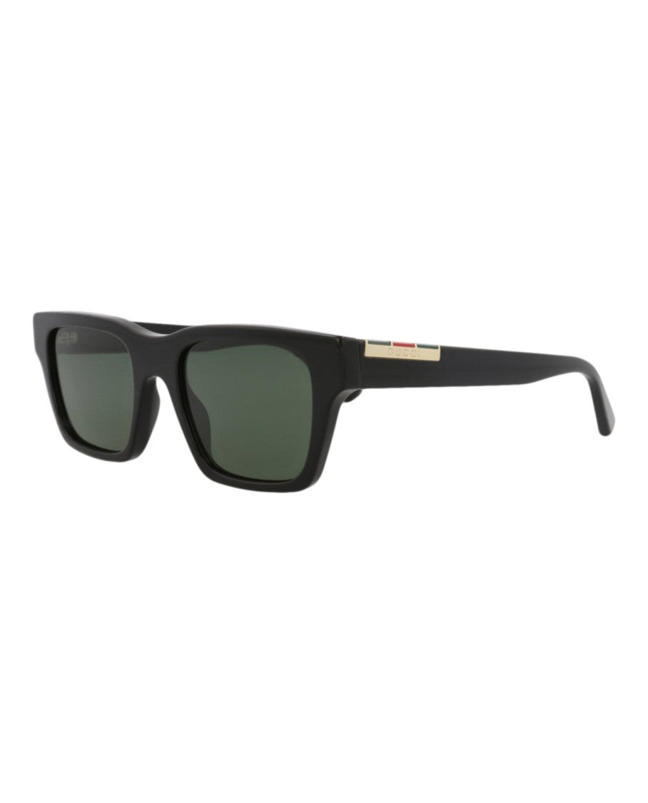 Gucci Square-Frame Recycled Acetate Sunglasses With Saddle Nose Bridge