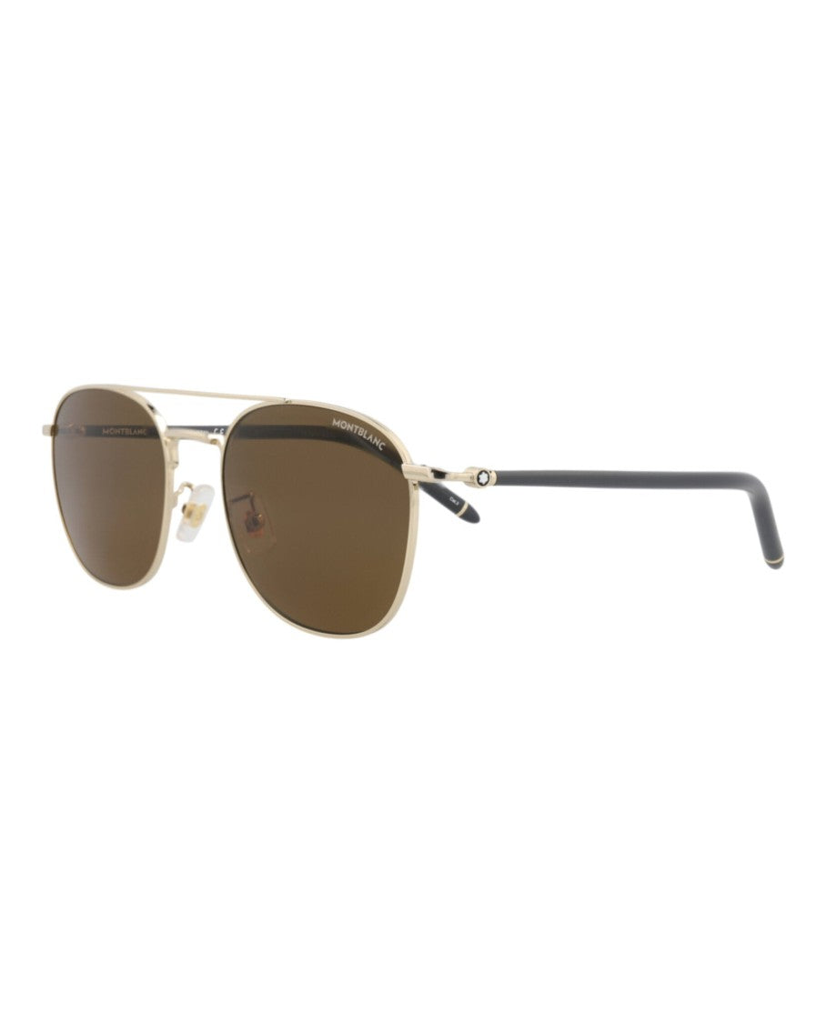 Montblanc Aviator-Frame Metal Sunglasses