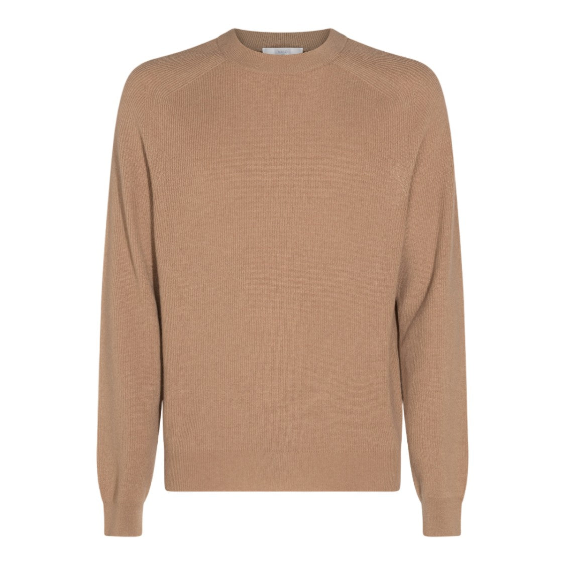 Malo Ribbed Knit Sweater With Classic Crew Neckline