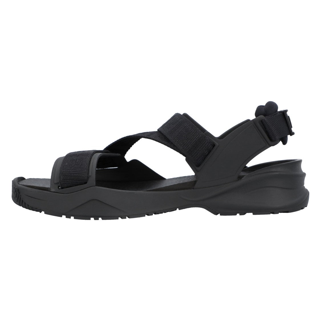 Fendi Black Rubber Sandals With Adjustable Straps