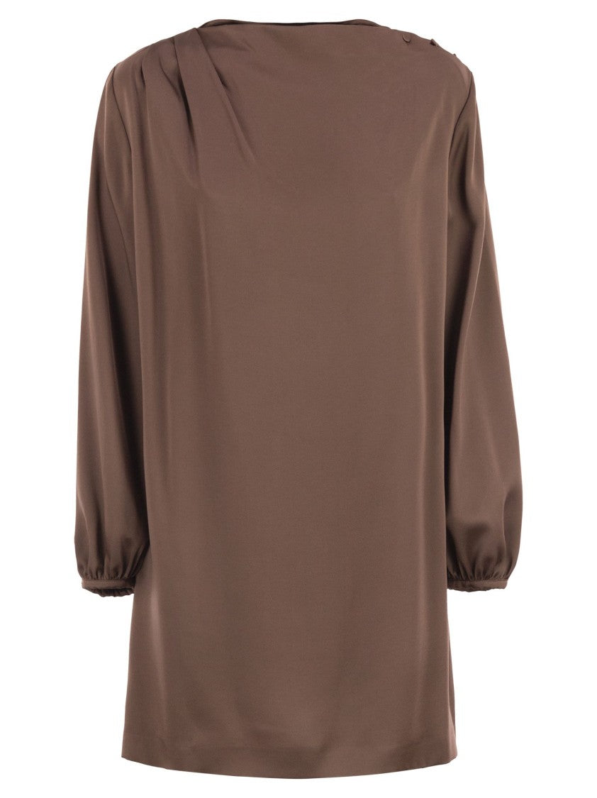 Max Mara Cabina1234 - Mini Dress In Shiny Satin Reverse Fabric