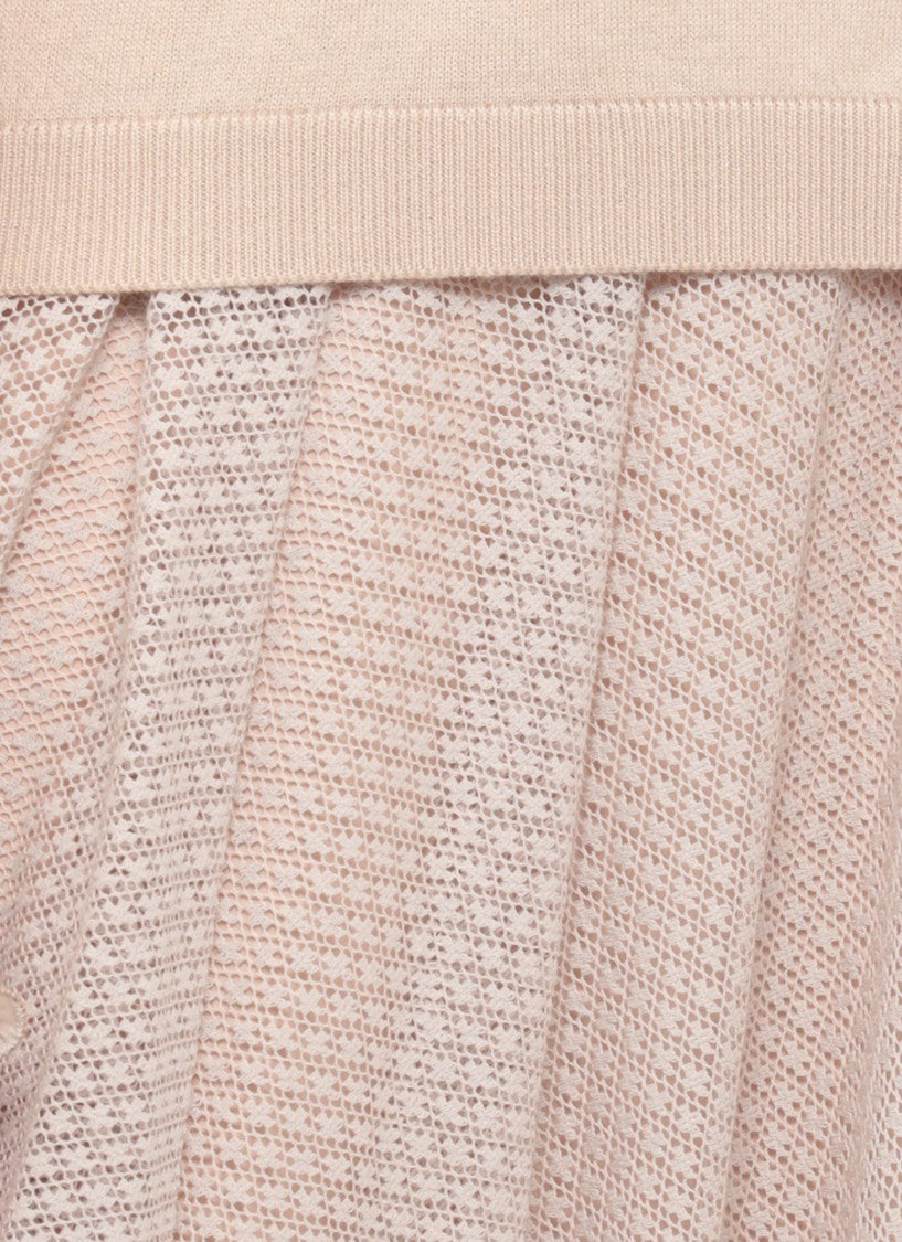 Fabiana Filippi Beige Volant Wool-Blend Sweater