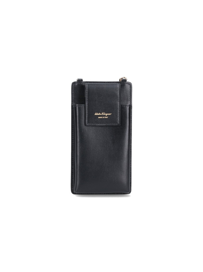 Ferragamo "Vara" Bow Phone Holder – Black