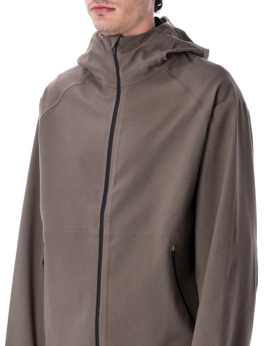 Hiking Patrol Waypoint Texture Hooded Jacket